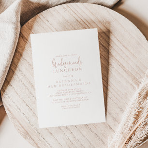 Bridesmaids Luncheon Shower för ro Guld Inbjudningar