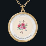 Bridesmaids Necklace Guldpläterat Halsband<br><div class="desc">Bredband för att anpassa sig - blommigt- och fjärilskonstruktion.</div>