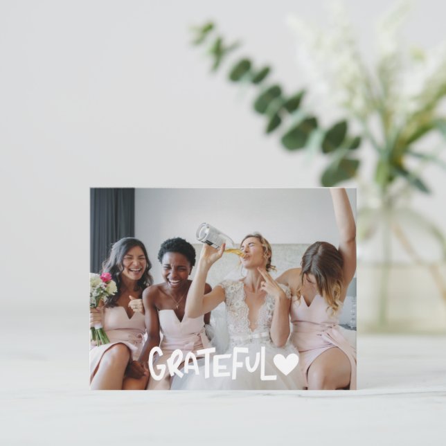 Bridesmaids tacksam Photo Tack Vykort (Stående Fram)