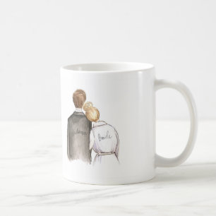 Bridesman? Blond man för bullebrudbrunett Kaffemugg