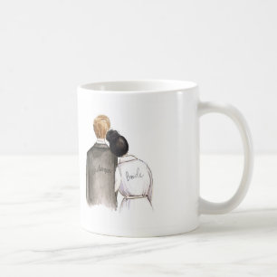 Bridesman? Blond man för svart bullebrud Kaffemugg