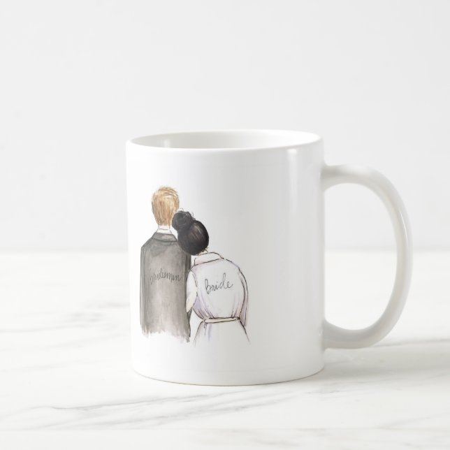 Bridesman? Blond man för svart bullebrud Kaffemugg (Höger)