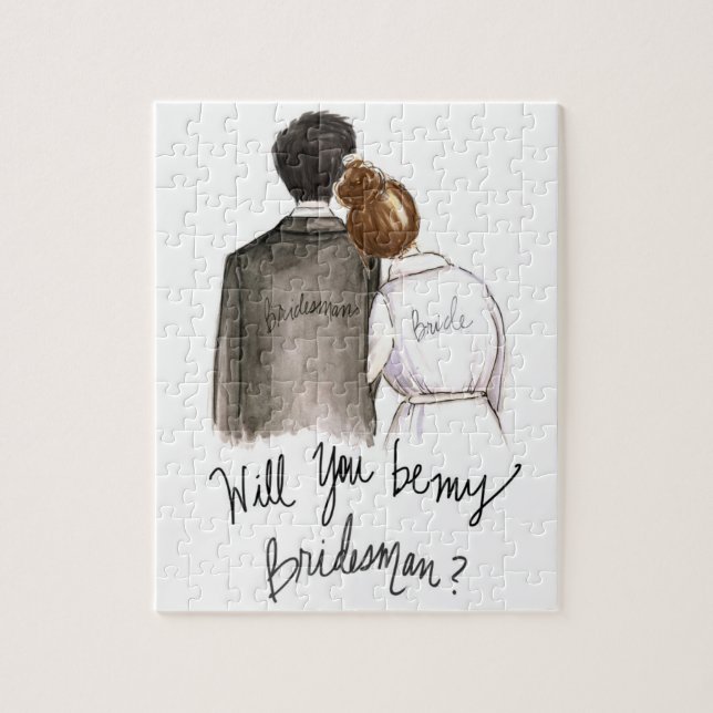 Bridesman? För bullebrud för pussel kastanjebrun (Vertikal)