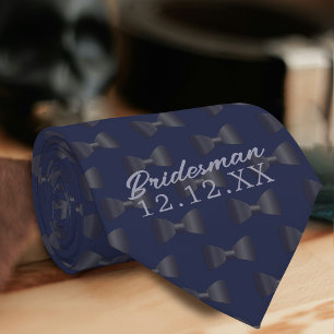 Bridesman Groomsman Personlig Blue Bröllop Tie Slips