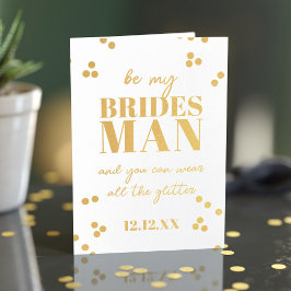 Bridesman Request Groomsman Frieri Foil Card Folierat Kort