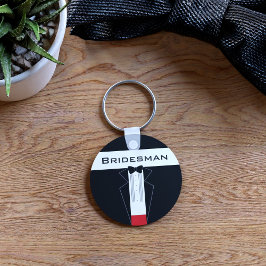 Bridesman Tuxedo Wedding Favor Keychain Nyckelring