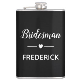 Bridesman White på Black Personlig Bröllop Fickplunta
