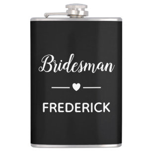 Bridesman White på Black Personlig Bröllop Fickplunta