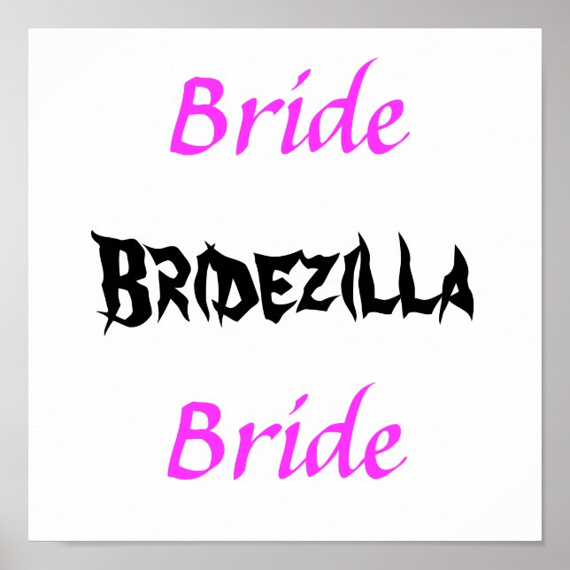 Bridezilla Bride Poster (Framsidan)
