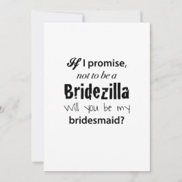 Bridezilla - Bridesmaid-inbjudan Inbjudningar