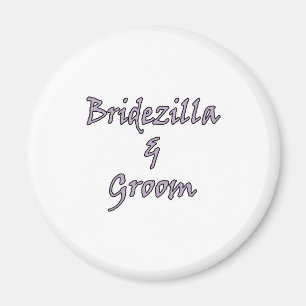 Bridezilla & brudgum magnet