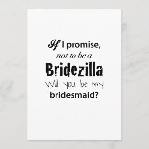 Bridezilla - Brudtärna inbjudan