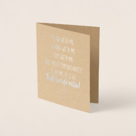 Bridezilla Mycket Rollig Brudtjänst eller Brudnäbb Folierat Kort