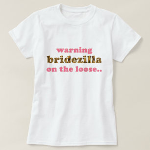 Bridezilla på den lösa roliga Tigerprint T-tr Tee