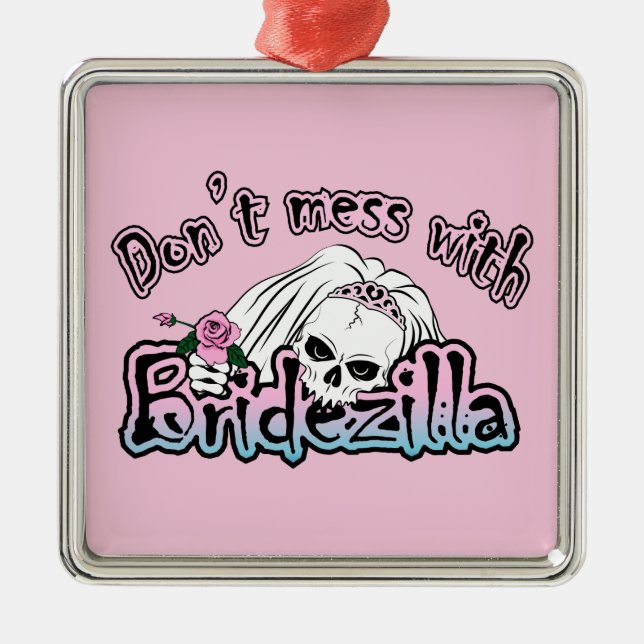 Bridezilla Skull Julgransprydnad Metall (Framsidan)