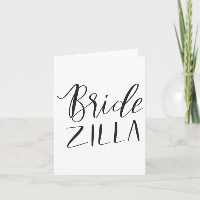 Bridezilla Womens Funny Möhippa Bröllop Bride Groo Kort (Framsida)