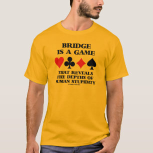 Bridge är en lek avslöjer djup av tee shirt