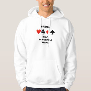 Bridge är hedervärda kostymer för ett kort för lek hoodie