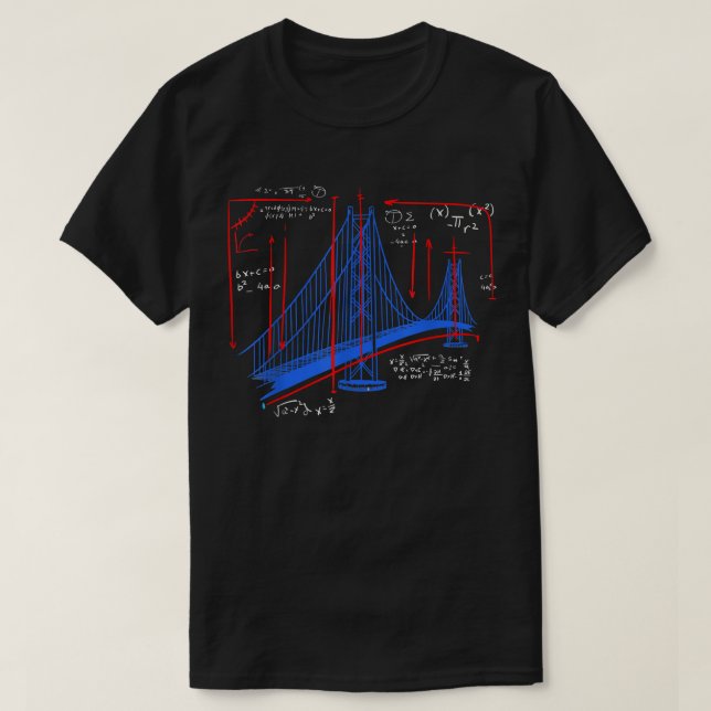 BRIDGE DESIGN TECKNING SAN FRANCISCO GOLDEN GRIND T SHIRT (Design framsida)