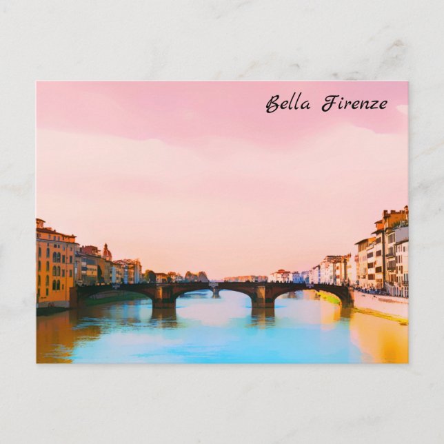 ** Bridge Firenze Florence Italien Italienska AP12 Vykort (Framsida)