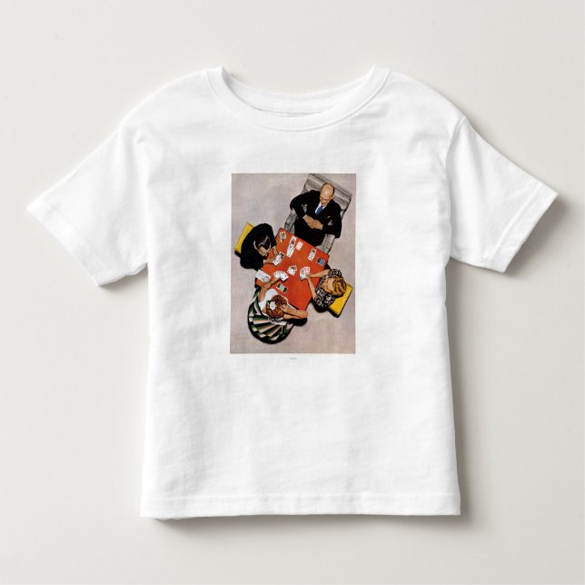 Bridge Game by Norman Rockwell Tee (Framsida)
