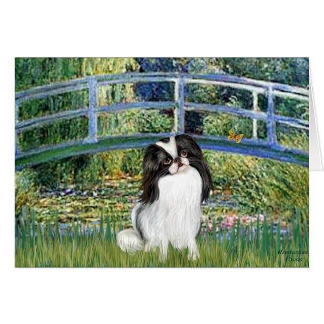 Bridge - Japanskt chin 2 Hälsningskort (Framsidan Horizontal)