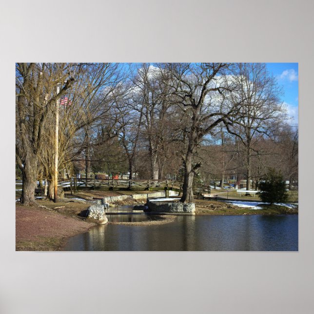 Bridge med Pond Poster (Framsidan)