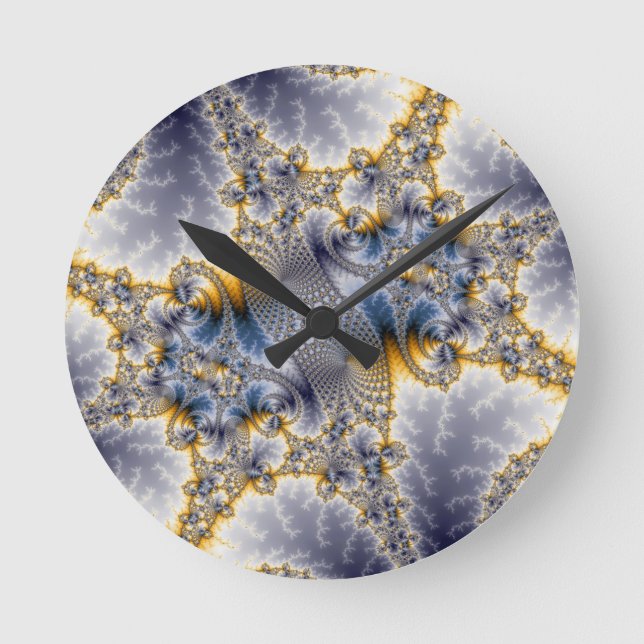 Bridge Network - Mandelbrot Fractal Art Rund Klocka (Framsida)
