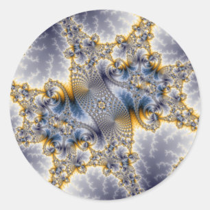 Bridge Network - Mandelbrot Fractal Art Runt Klistermärke