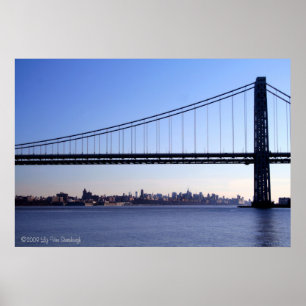 Bridge och NY Skyline Print Poster