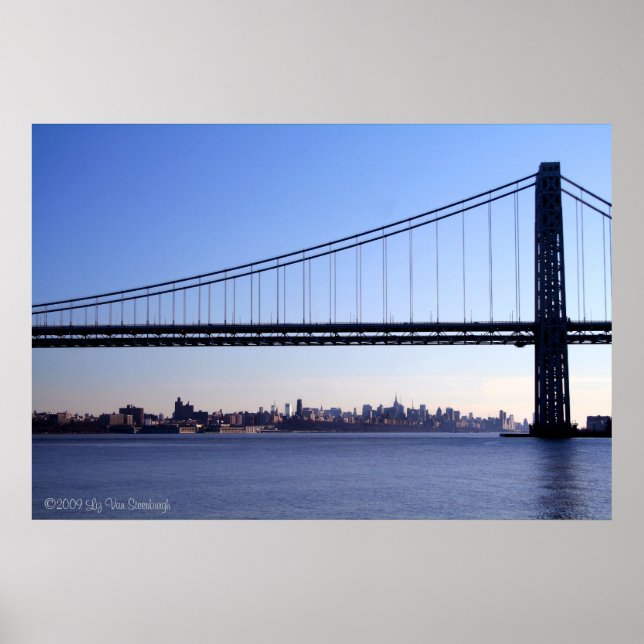 Bridge och NY Skyline Print Poster (Framsidan)