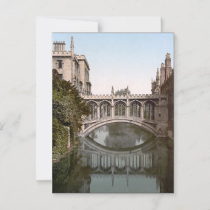 Bridge of Sighs in Cambridge, England (1900) Vykort