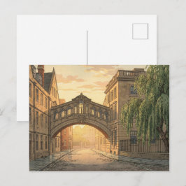 Bridge of Sighs in Oxford University Vykort
