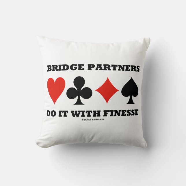 Bridge Partners gör det med fyrakort-Kostym Kudde (Framsida)