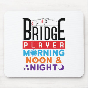 Bridge Player Morgon Noon och Natt Musmatta