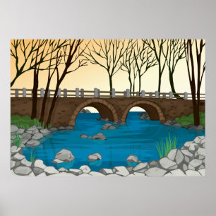 Bridge River Ligcape Poster