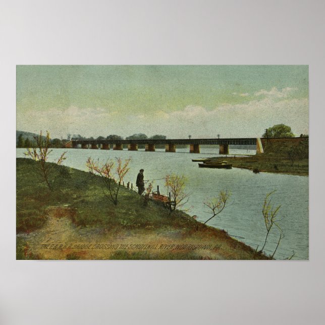 Bridge SchuylDöda River Norristown PA Poster (Framsidan)