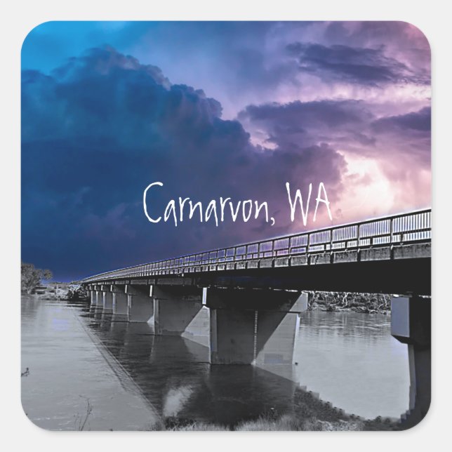 Bridge Sticker Fyrkantigt Klistermärke (Framsida)