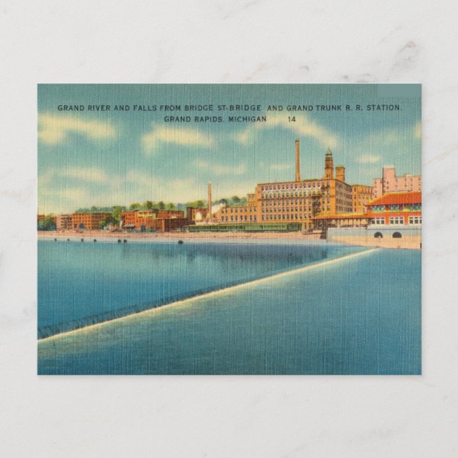 Bridge Street, Grand Rapids, Michigan Vykort (Framsida)