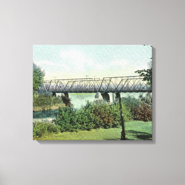 Bridge Street View of Hadley Bridge Canvastryck (Framsida)