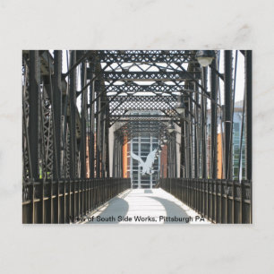 Bridge till South Side Works, Pittsburgh PA Vykort
