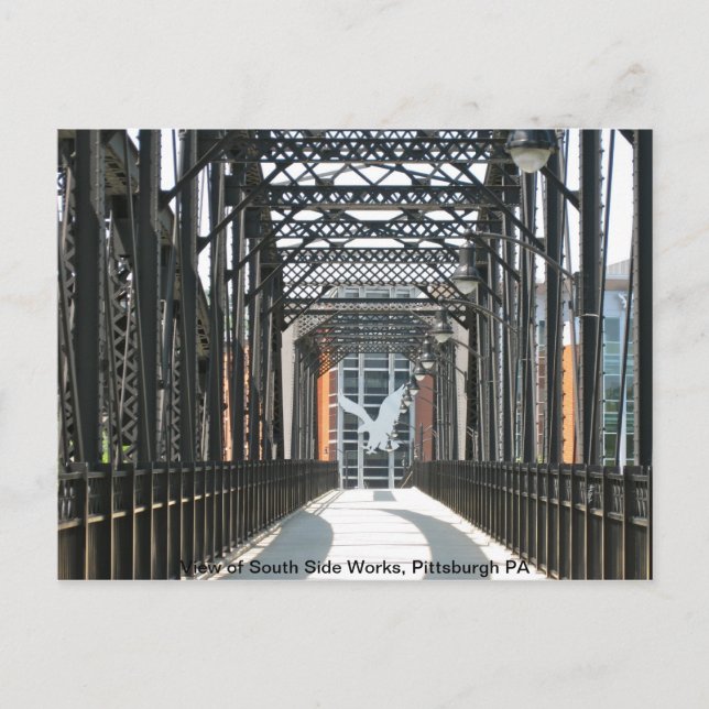 Bridge till South Side Works, Pittsburgh PA Vykort (Framsida)