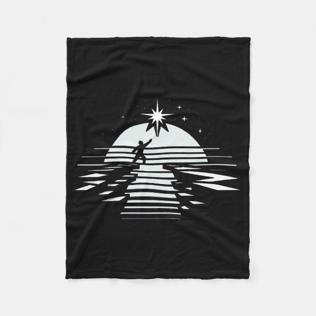 Bridge till Stars Symbol of Hope & Cosmic Dreams Fleecefilt (Framsidan)