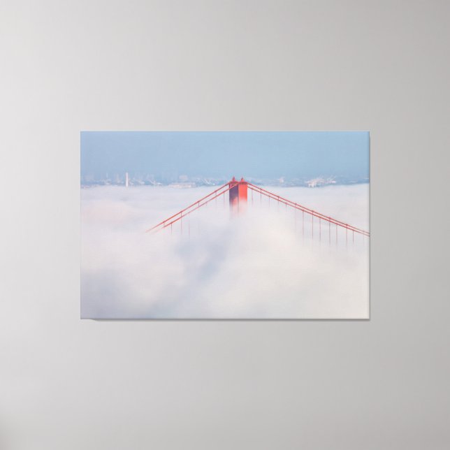Bridge Torn i Fog Canvastryck (Framsida)
