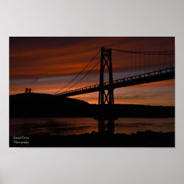Bridge vid Sunset Poster