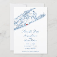 Bridgehampton NY Karta flottan Blue Bröllop