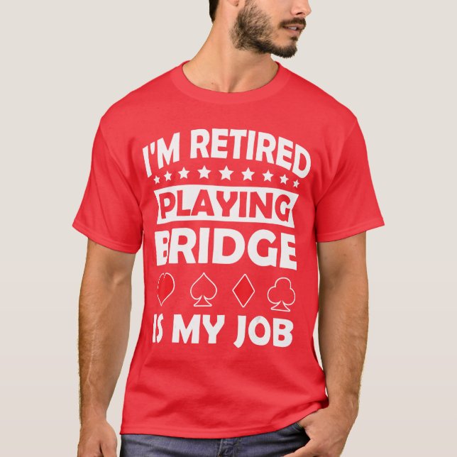 bridgekortspel rolig bridge spelare present t shirt (Framsida)