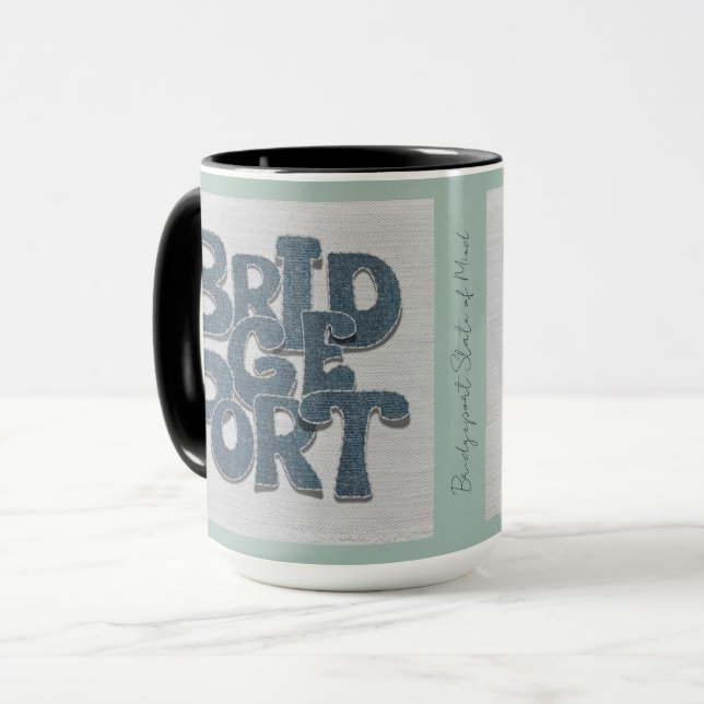 Bridgeport Connecticut Denim-mugg Mugg (Framsida vänster)
