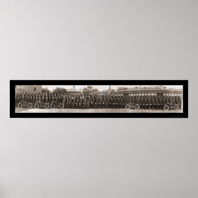 Bridgeport, CT-polisfoto 1914 Poster (Framsidan)