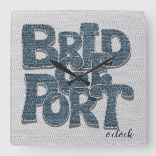 Bridgeport Denim Bokstav Fyrkantig Klocka (Framsida)